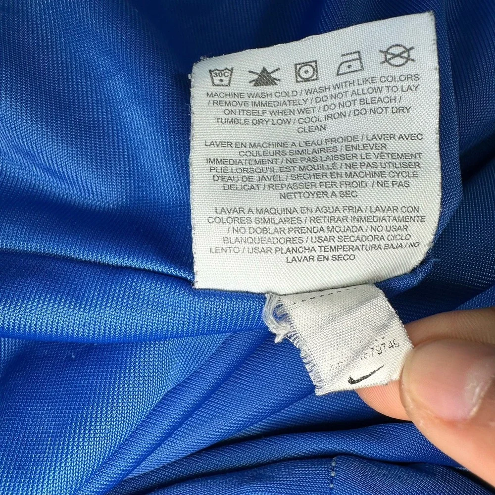 Nike Basketball Shorts Men's Large Blue Shiny Y2K Baggy Dazzle 10